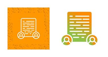 Document Collaboration Vector Icon