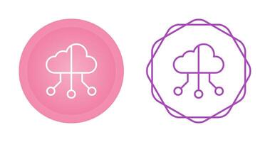 Hybrid Cloud Vector Icon