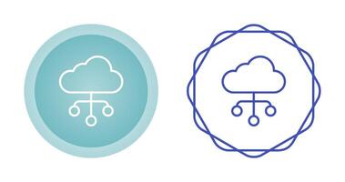 icono de vector de computación en la nube