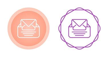 Inbox with envelope Vector Icon