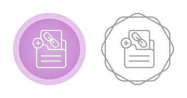 Document Insert Link Vector Icon