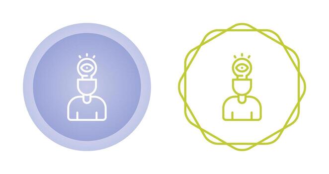 visual pensando vector icono