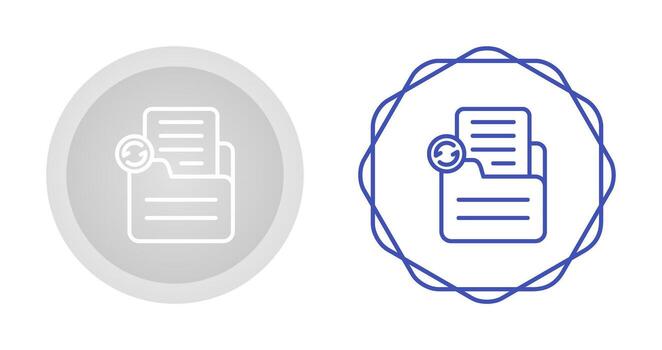 documento sincronizar vector icono
