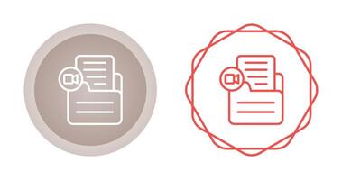 Document Insert Video Vector Icon