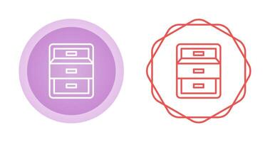 Filing cabinet with open door Vector Icon