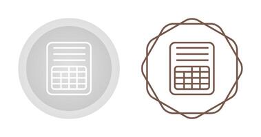 Spreadsheet Vector Icon
