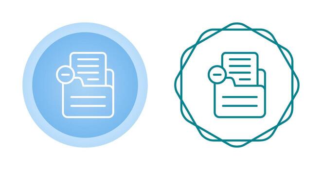 documento eliminar vector icono