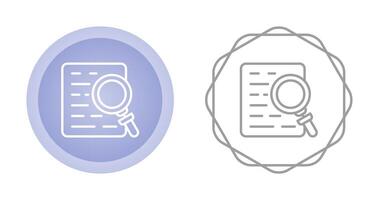 Document with magnifying glass Vector Icon