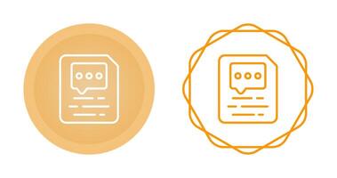Document Insert Comment Vector Icon