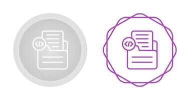 Document Insert Code Vector Icon