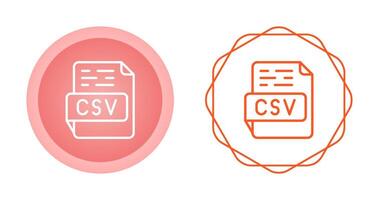 icono de vector csv