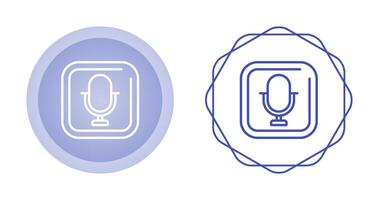 Microphone Square Vector Icon