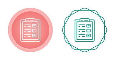 icono de vector de lista de verificación