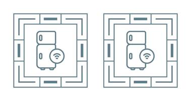 inteligente refrigerador vector icono