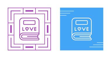 Love story book Vector Icon