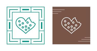 Heart shaped cookies Vector Icon