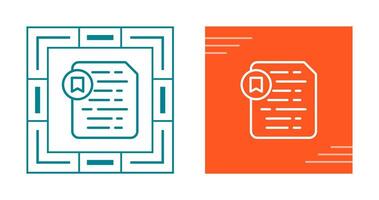 Document Insert Bookmark Vector Icon