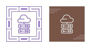 icono de vector de computación en la nube