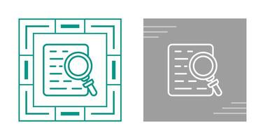 Document with magnifying glass Vector Icon