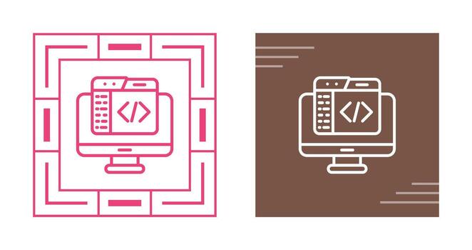 código editor vector icono