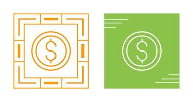 Dólar estadounidense circulo vector icono