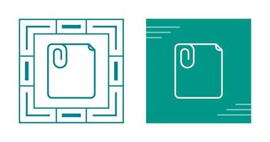 Paperclip with paper Vector Icon