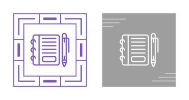 Notepad with pen Vector Icon