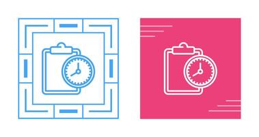 Clipboard with clock Vector Icon