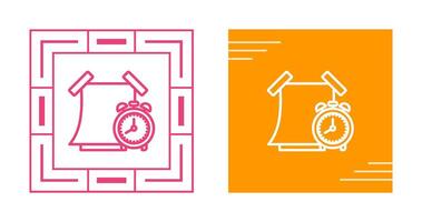 Sticky note with alarm clock Vector Icon
