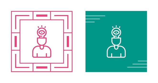 visual pensando vector icono