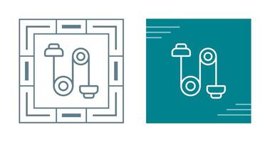cable cuerda polea vector icono