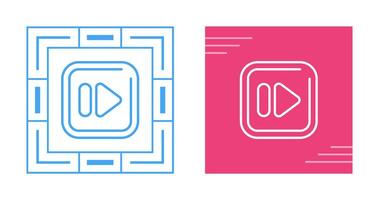 Fast Forward Square Vector Icon