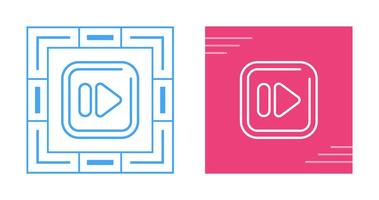 Fast Forward Square Vector Icon