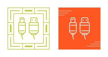 icono de vector de cable usb