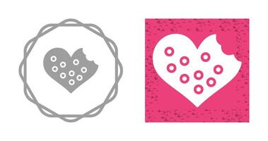 Heart shaped cookies Vector Icon