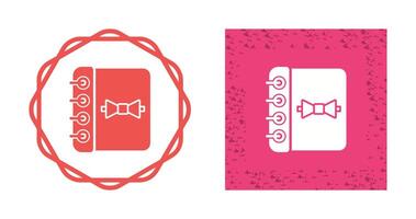 Notebook with Ribbon Vector Icon