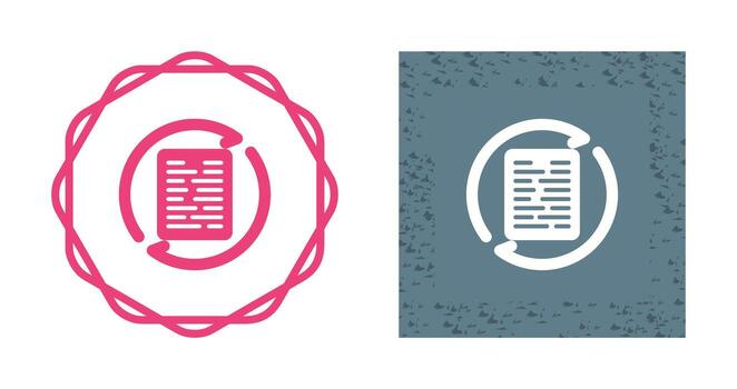 Document Synchronization Vector Icon