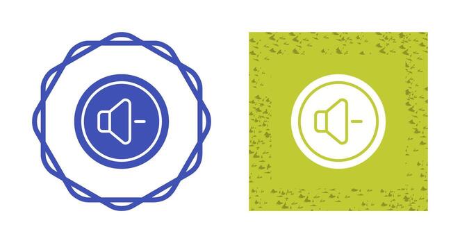 volumen abajo botón vector icono