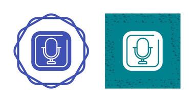 Microphone Square Vector Icon