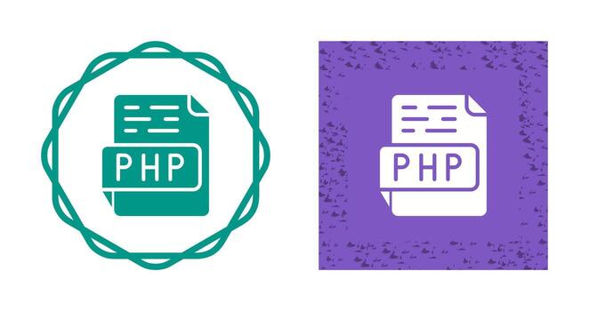 icono de vector de php