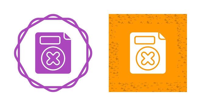 Eliminar botón vector icono