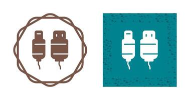 icono de vector de cable usb