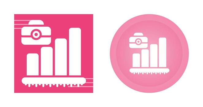 Briefcase with Chart Vector Icon