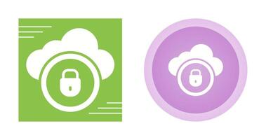 icono de vector de seguridad en la nube