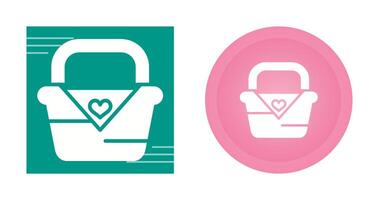 Romantic picnic basket Vector Icon