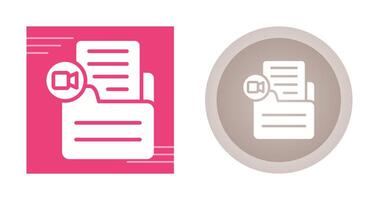 Document Insert Video Vector Icon