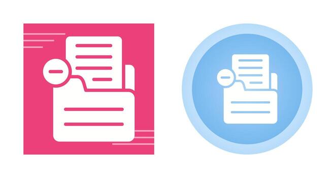 documento eliminar vector icono