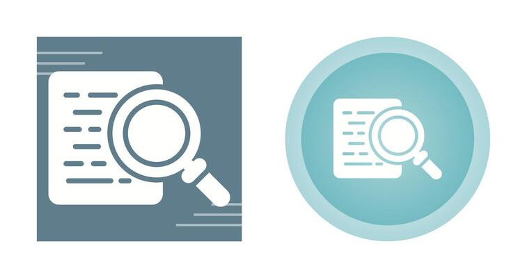 Document Search Vector Icon
