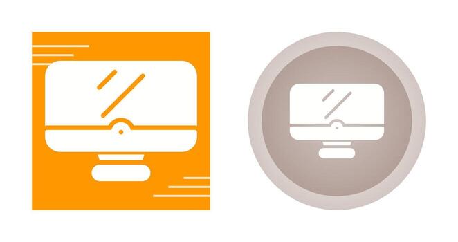 icono de vector de computadora de escritorio