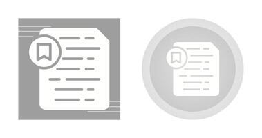Document Insert Bookmark Vector Icon